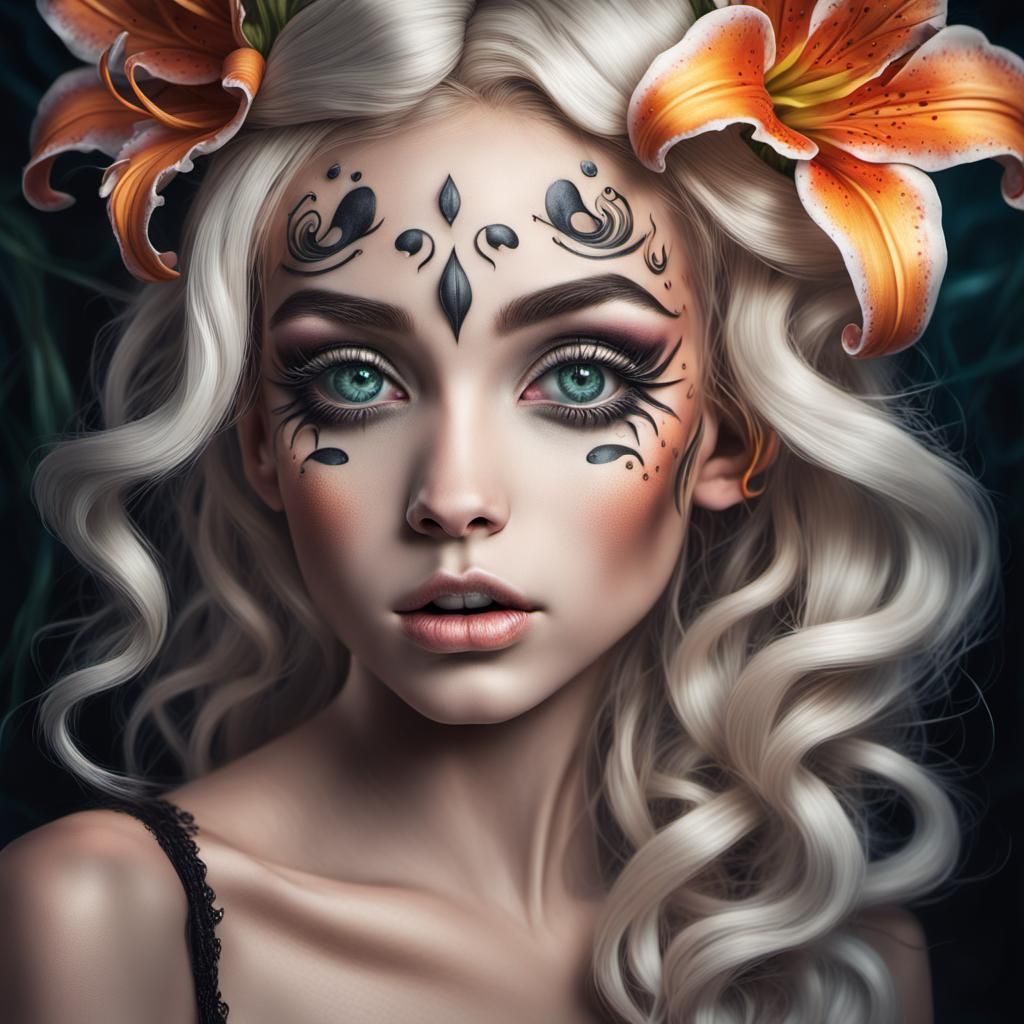 Lily lady - AI Generated Artwork - NightCafe Creator