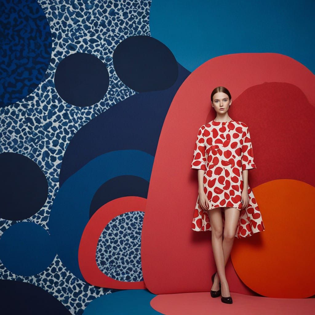 Feminine Fashion Portrait in Bold Marimekko Fabrics