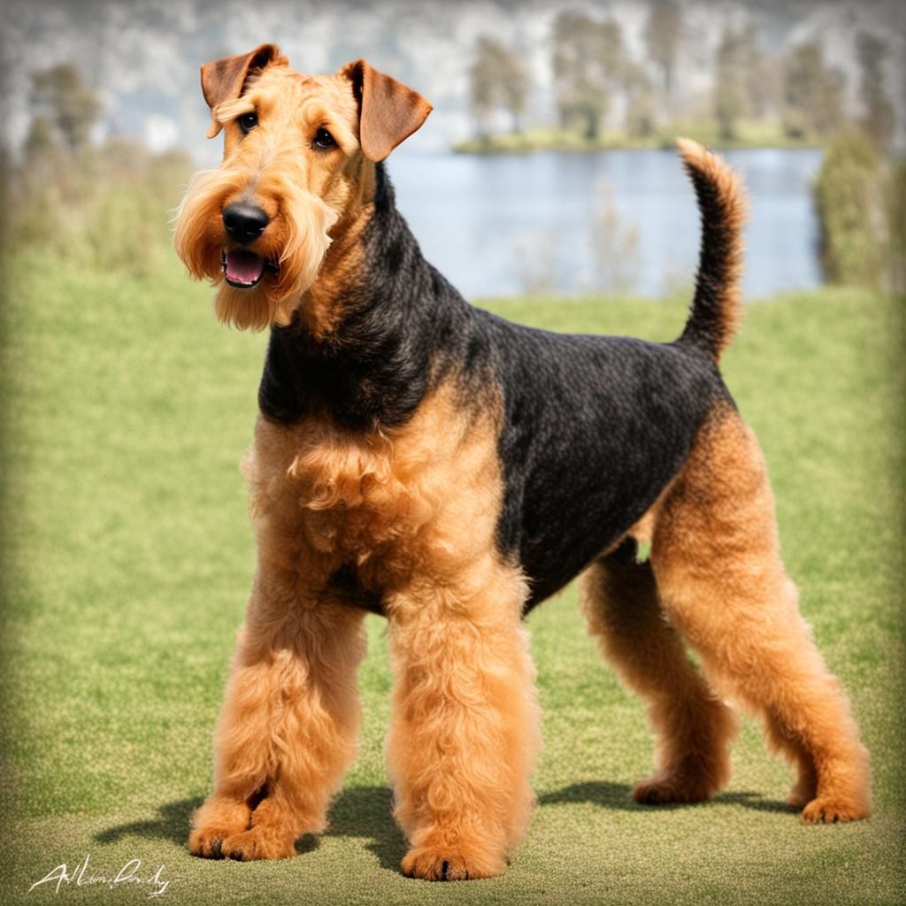 Airedale Terrier photo - AI Generated Artwork - NightCafe Creator