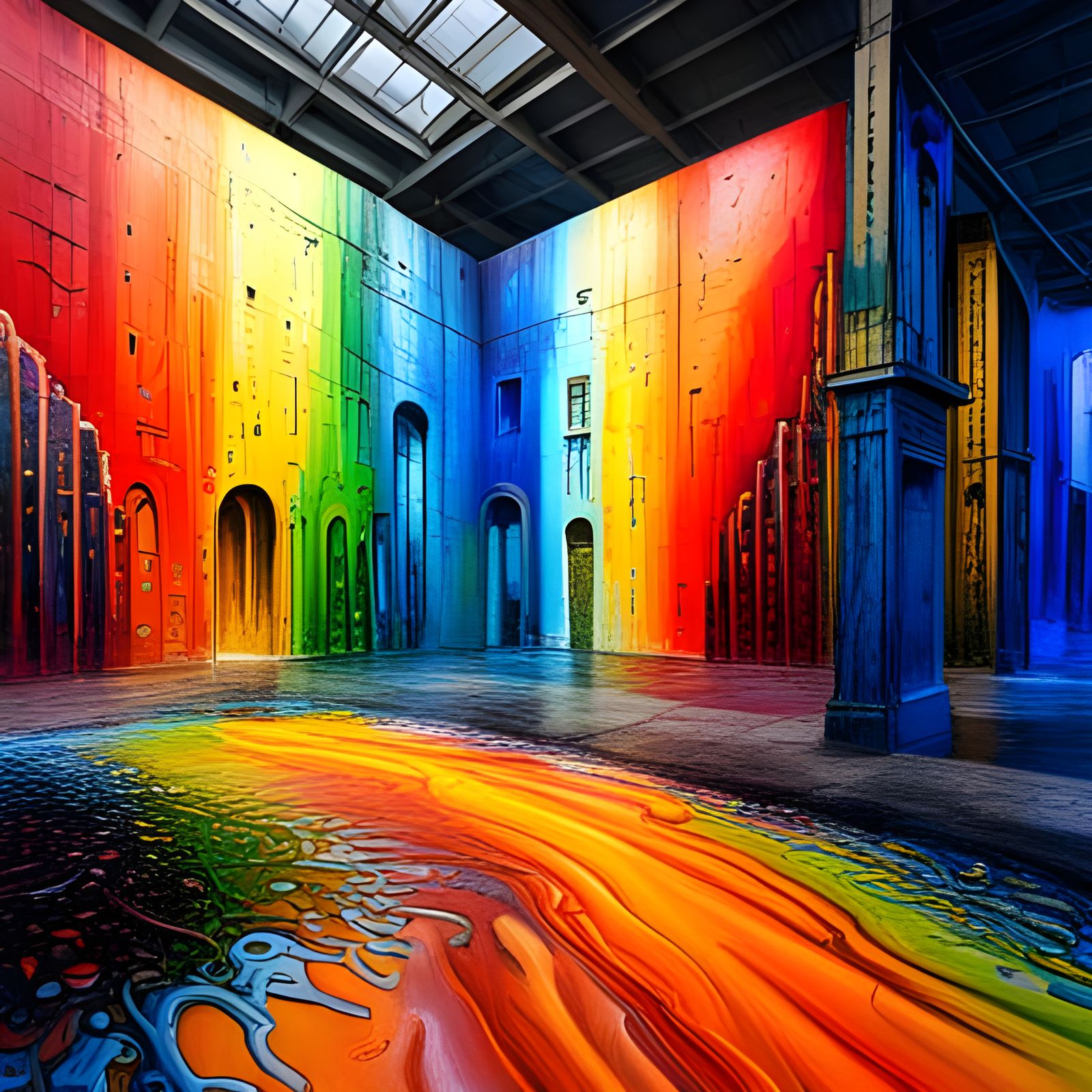 Rainbow Paint - Love Over Hate  by @Batman