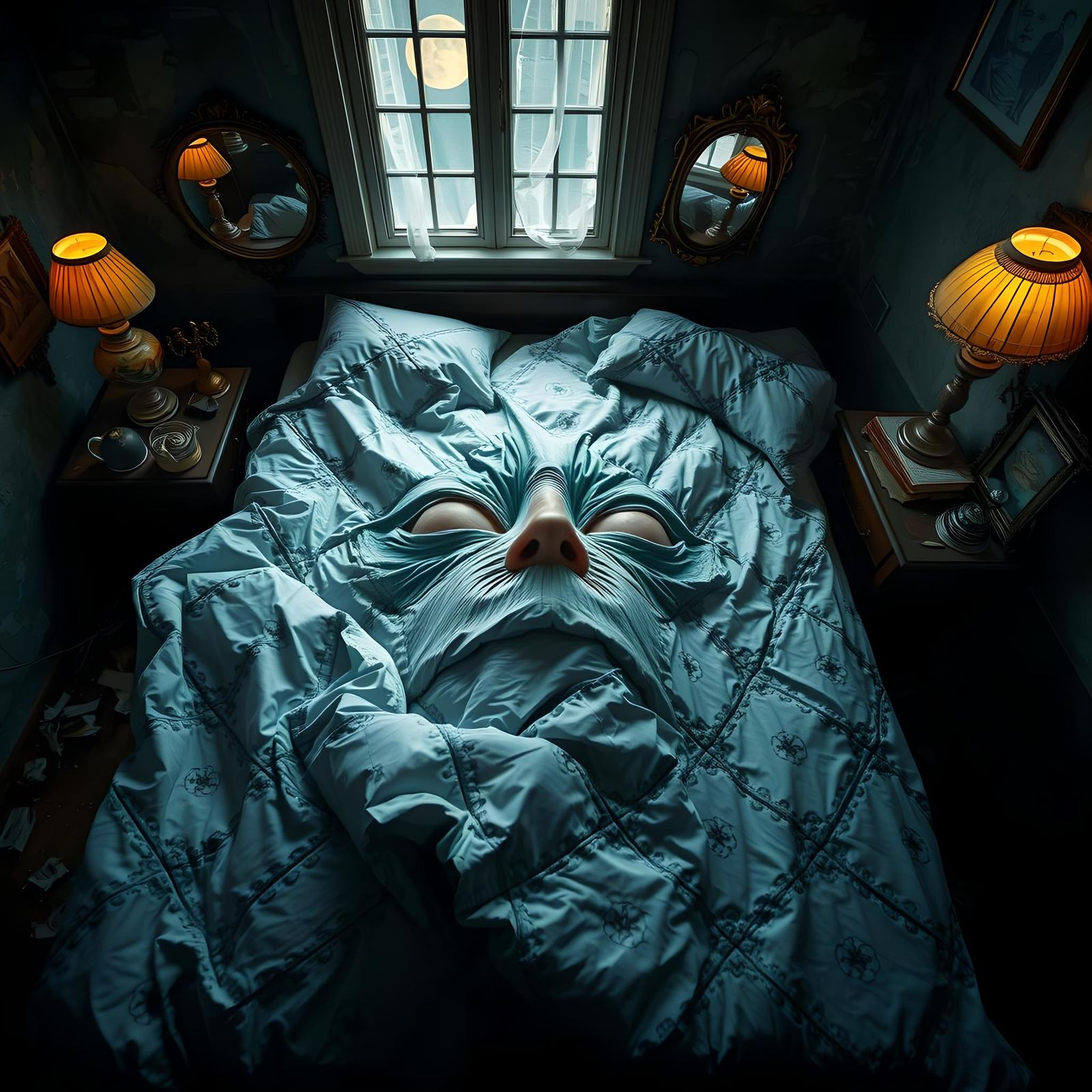 The Bed with a Haunting Face