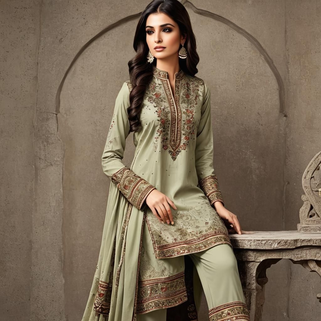 beautiful pakistani girls modeling in shalwar kameez