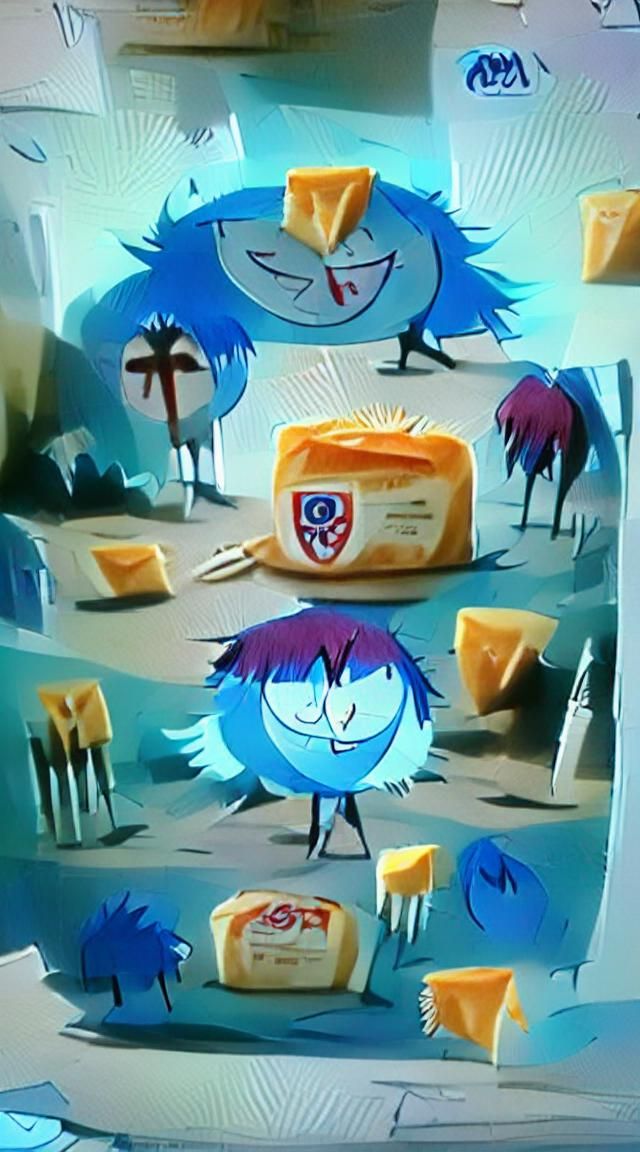 Cheese from fosters home for imaginary friends AI Generated Artwork NightCafe Creator