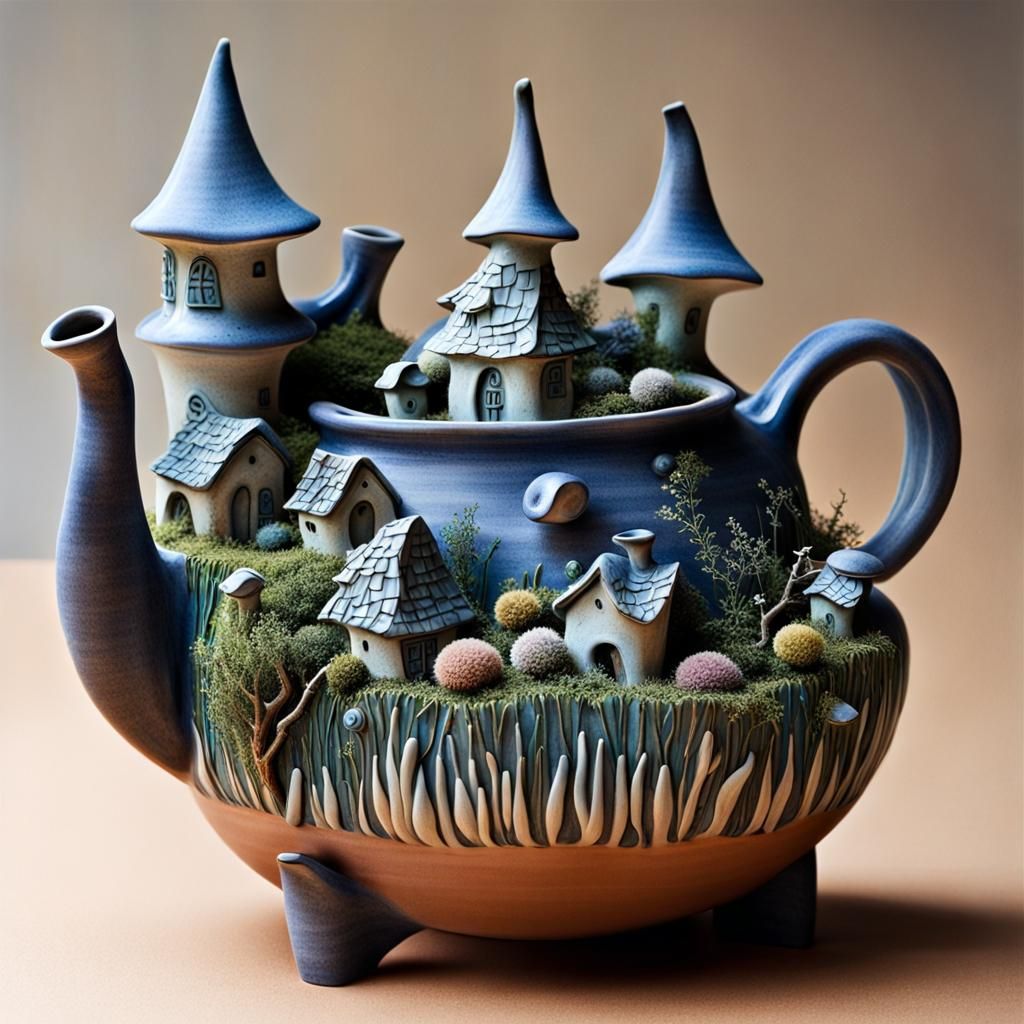 Little fairy Town , bizarre, whimsical, or utterly unconventional ceramic masterpieces that defy the ...  by @Moonflower