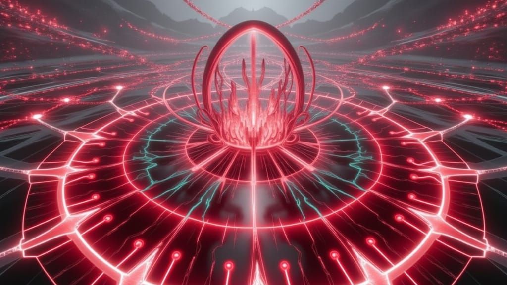 <lora:Inverse V1:1.0> A cybernetic city, red white