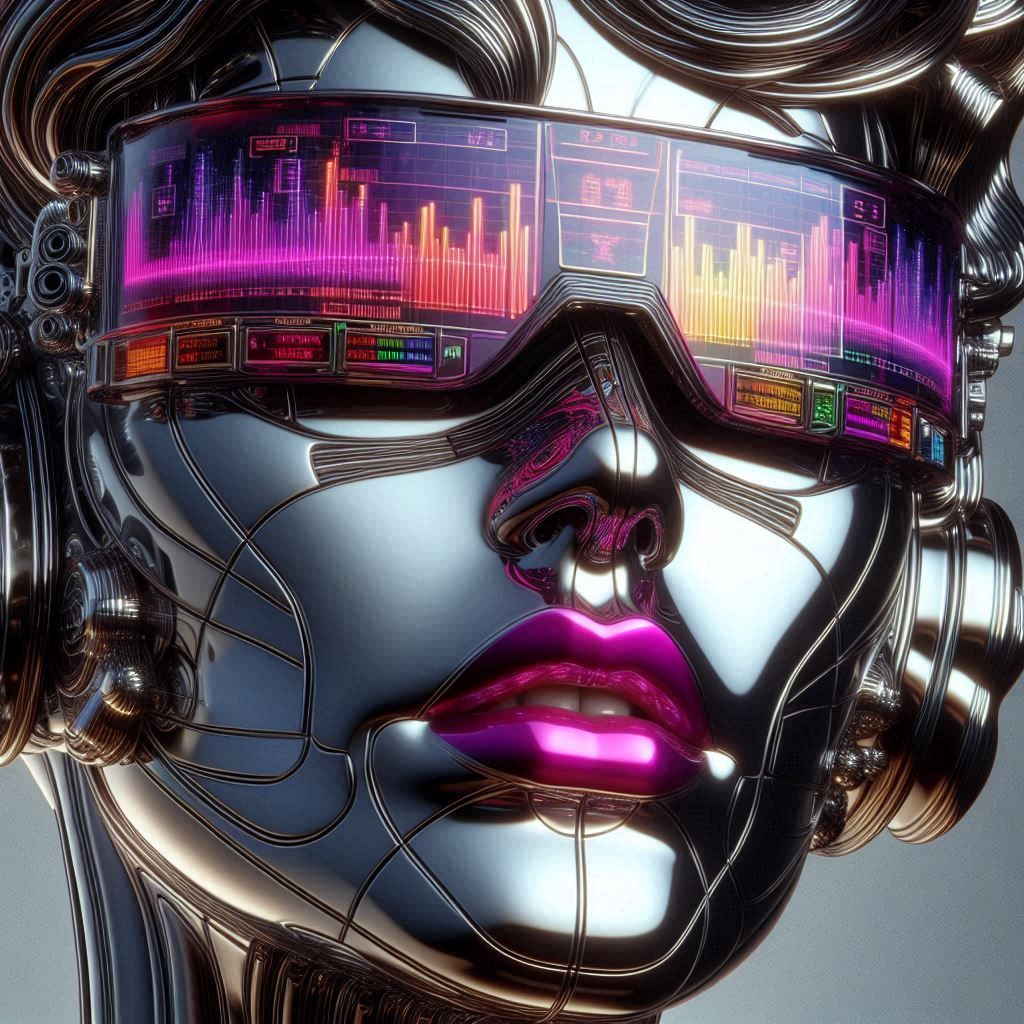 hajime sorayama style, Gustav klimt glass crystal sculpture ...