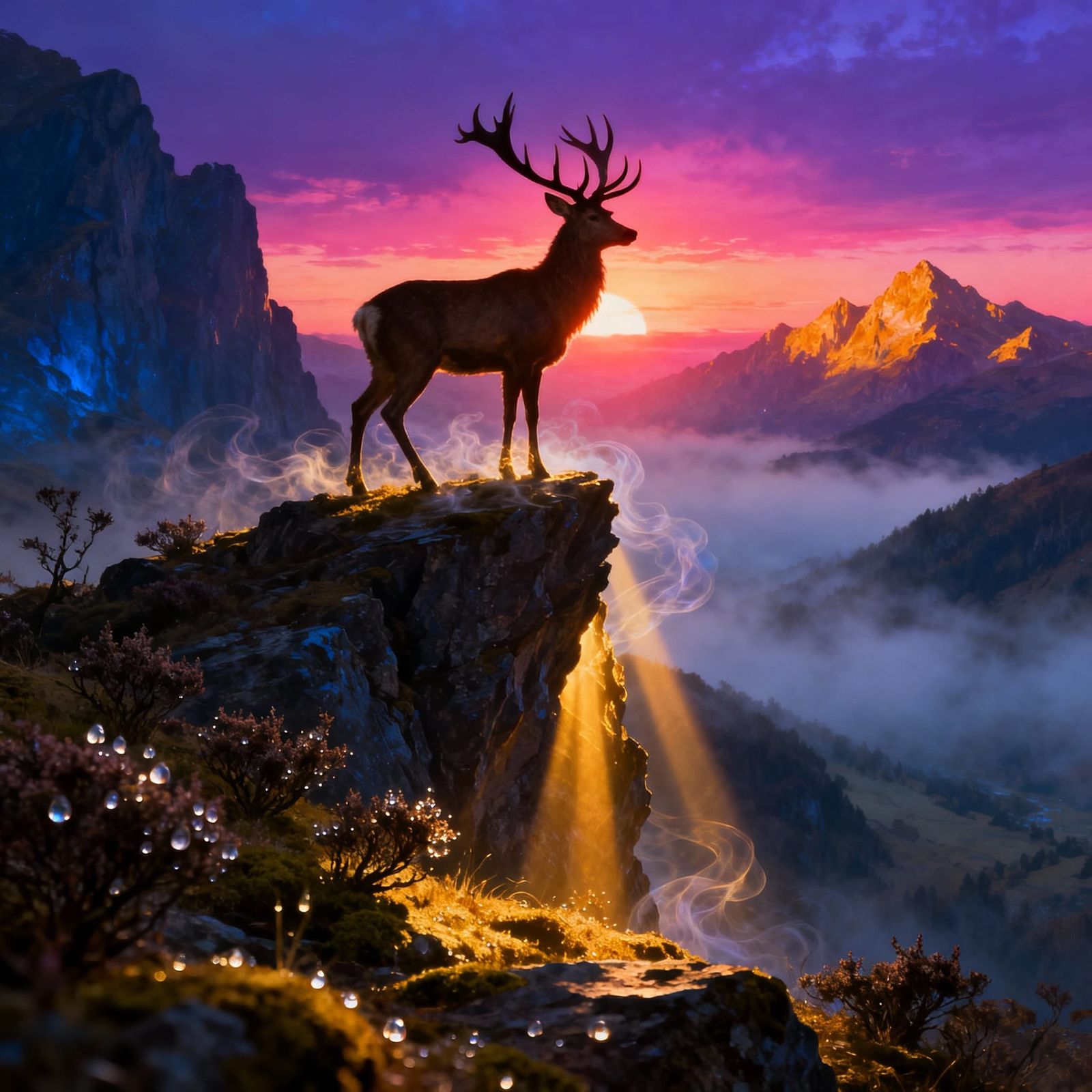 The rising sun Stag  by @John P