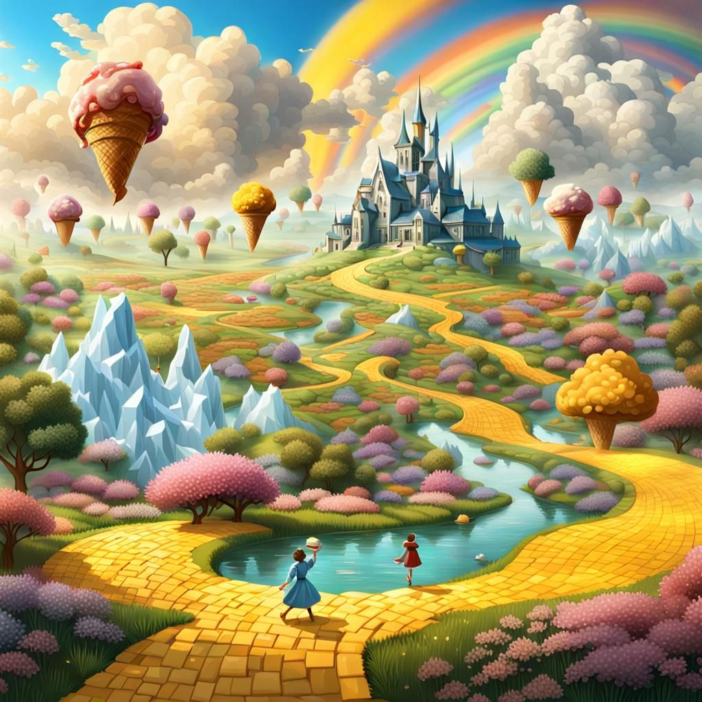 Surreal Ice Cream Storm Journey to Oz