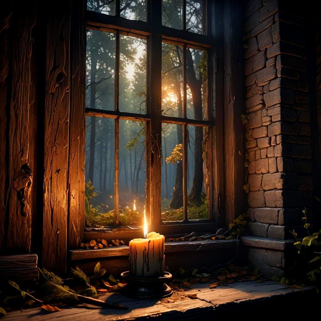 Burning candle for lost soul  by @Art de point