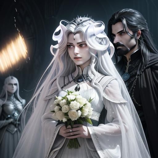 Lord Zekk, dark-haired and brooding, sports a majestic Italian mustache, standing at the edge of the foreboding Tower of Despair, as dark tu...