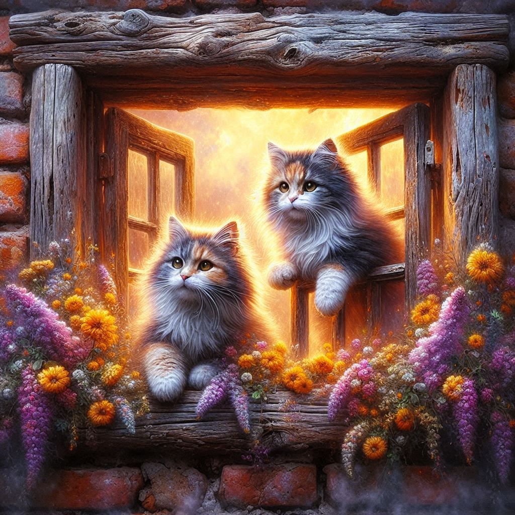 Come on Buddy, Let's go out and eat mice 😸😸😁