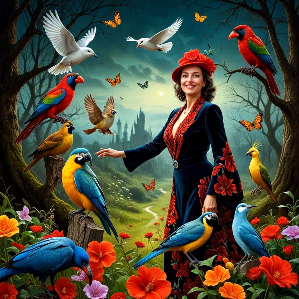 Charismatic Lady in Stunning Hyperrealistic Portrait