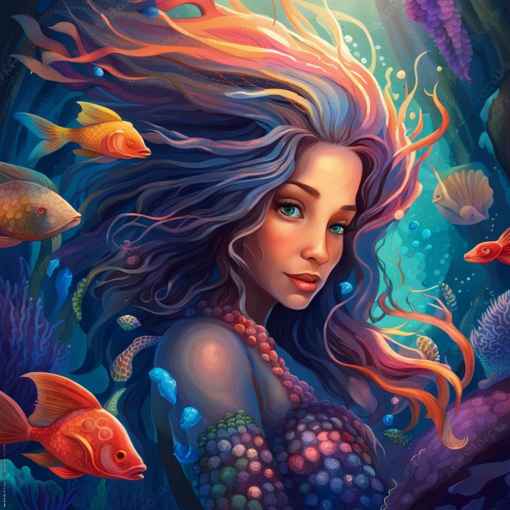 An Ethereal Mermaid 🧜‍♀️ - Ai Generated Artwork - Nightcafe Creator