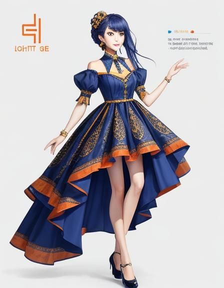 Light hot girl style dress(outfit design)(whole body)