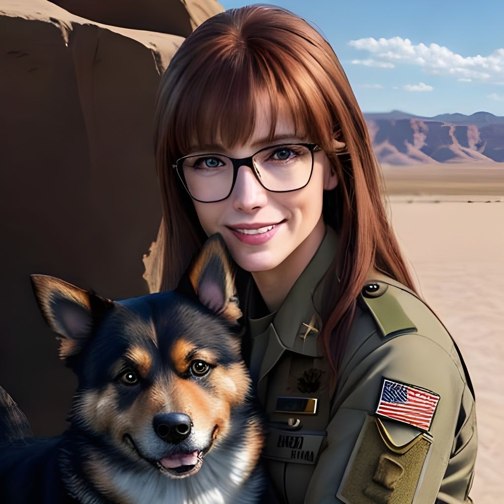 US Army Dog Handler Sgt. 1st Class Cassie Stardust, and Canine Search and Rescue recruit “Bear”  by @Tazlina