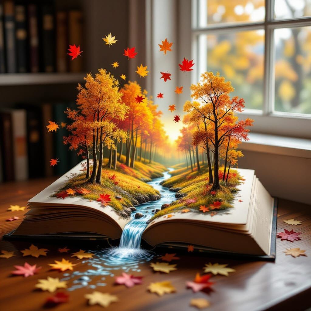 The Magic Book of Miniature Autumnal Scenes  by @Kosh