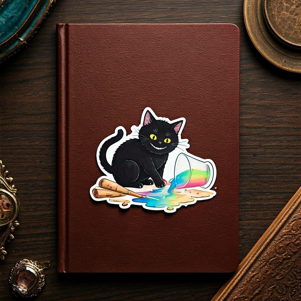 mischievous black cat   by @Yui