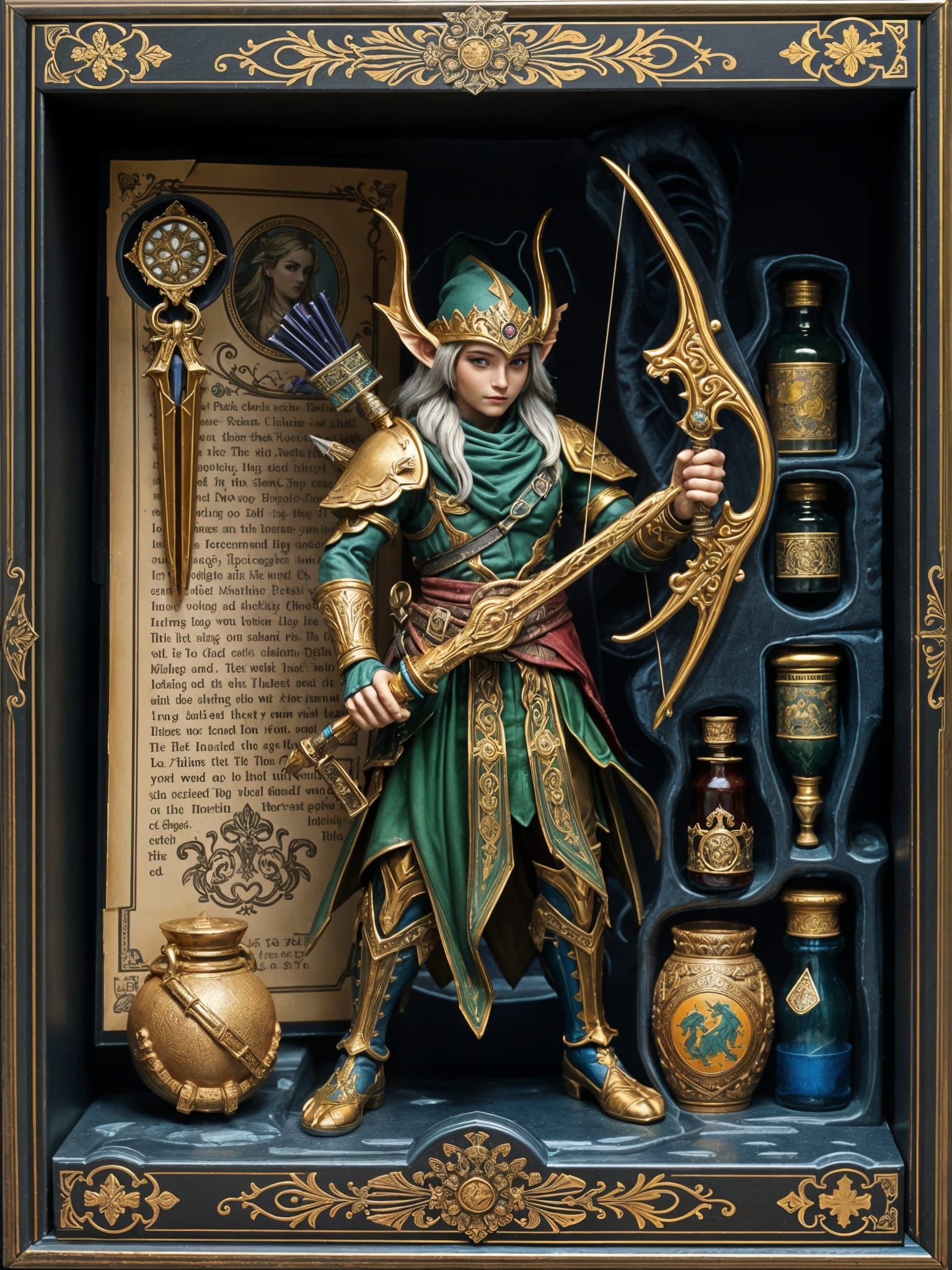 Fully Geared Elven Warrior Action Figure!  by @MikThor