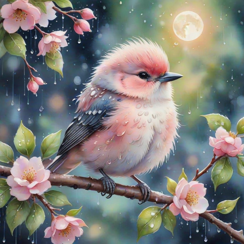 pink bird  by @Sasha