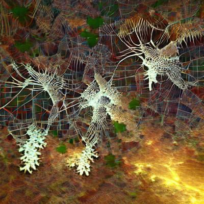 Neurons network link fractal mosaic