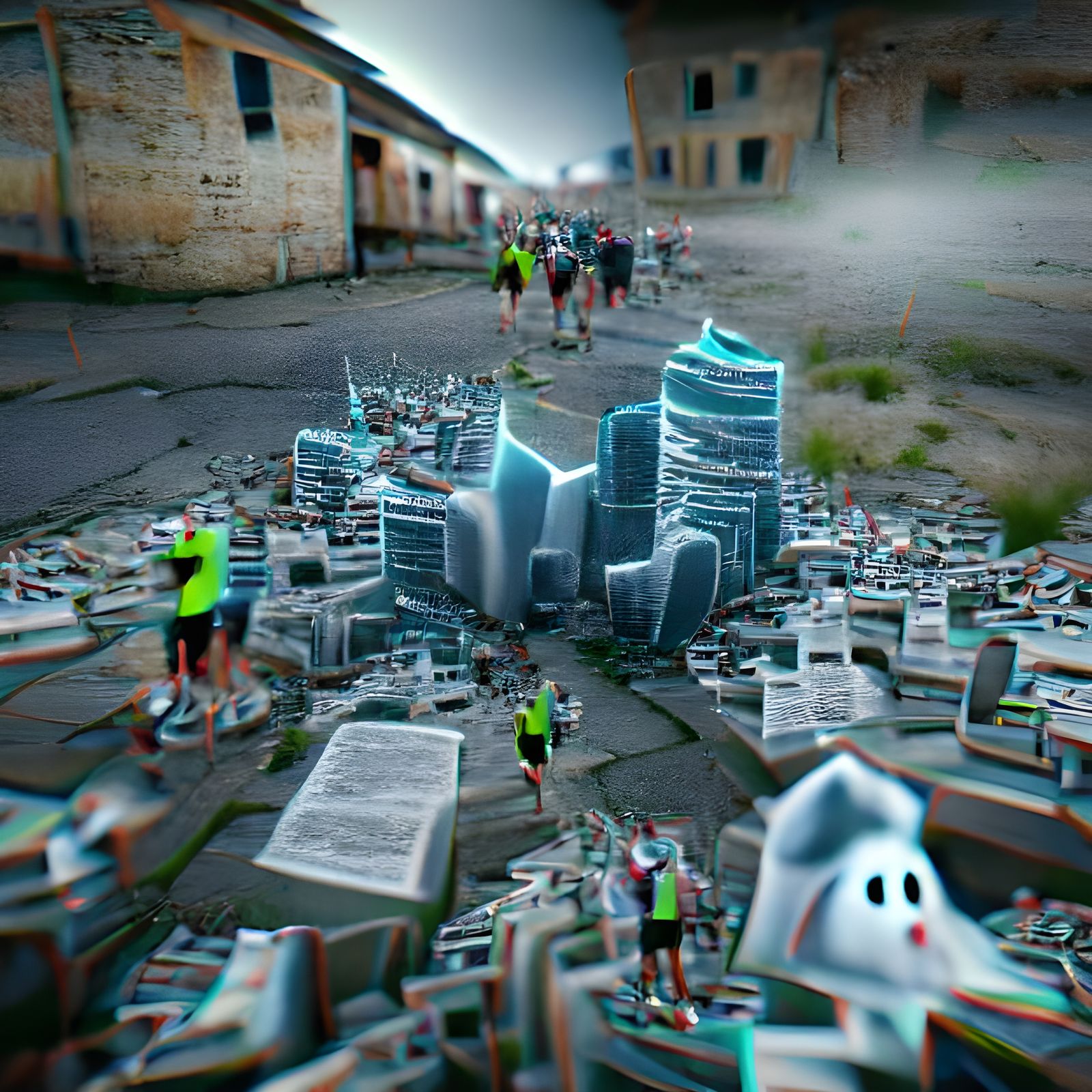 ghost cities 8K 3D