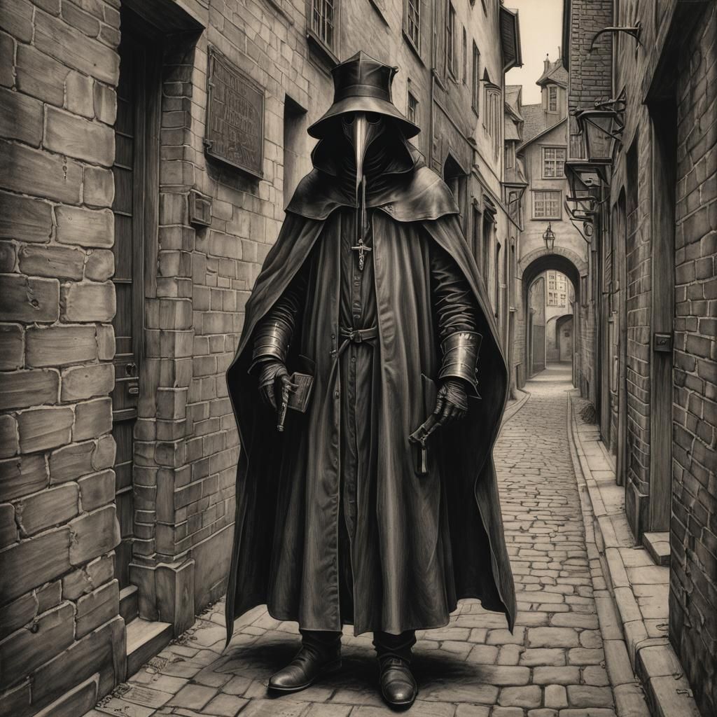 a plague doctor,