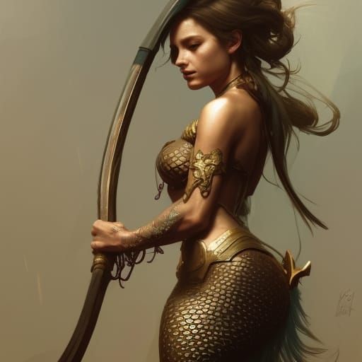 Mermaid with battle ax