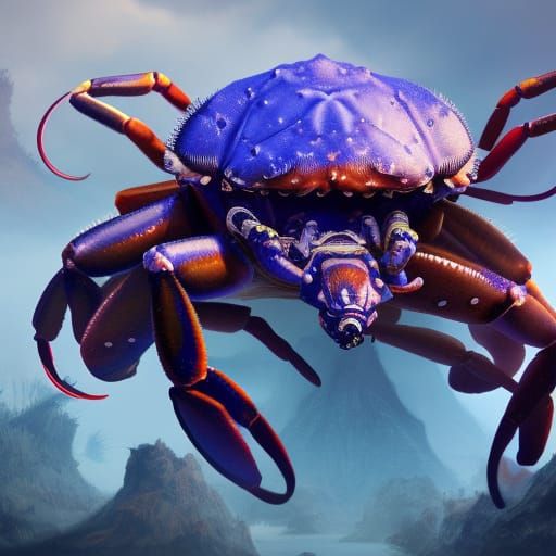 indigo crab-rat - AI Generated Artwork - NightCafe Creator