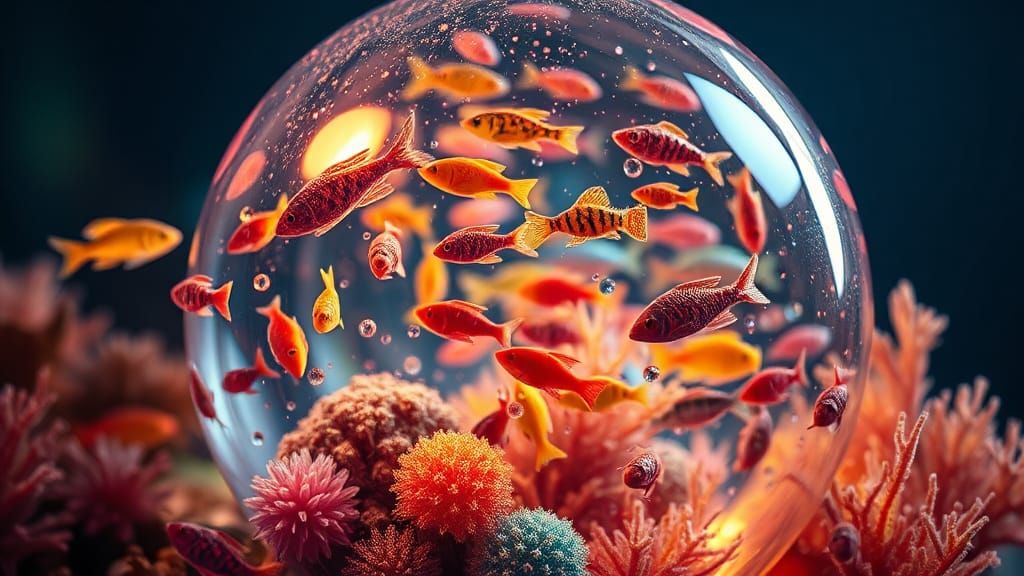 last coral reef in a museum after World War 3