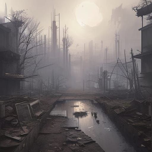 post apocalyptic japan - AI Generated Artwork - NightCafe Creator