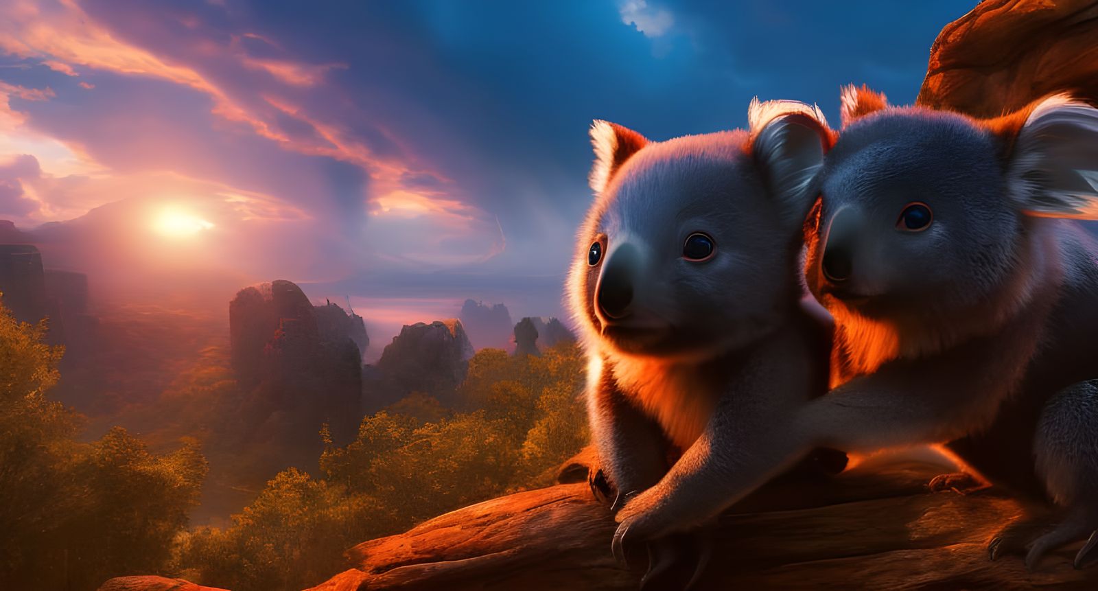 Sunset in australia