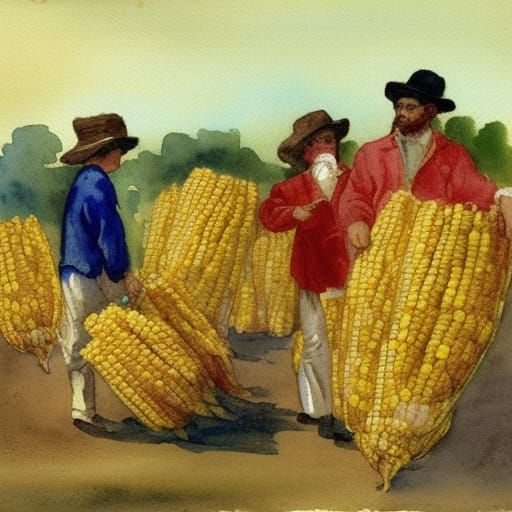 Picking corn in Alabama 