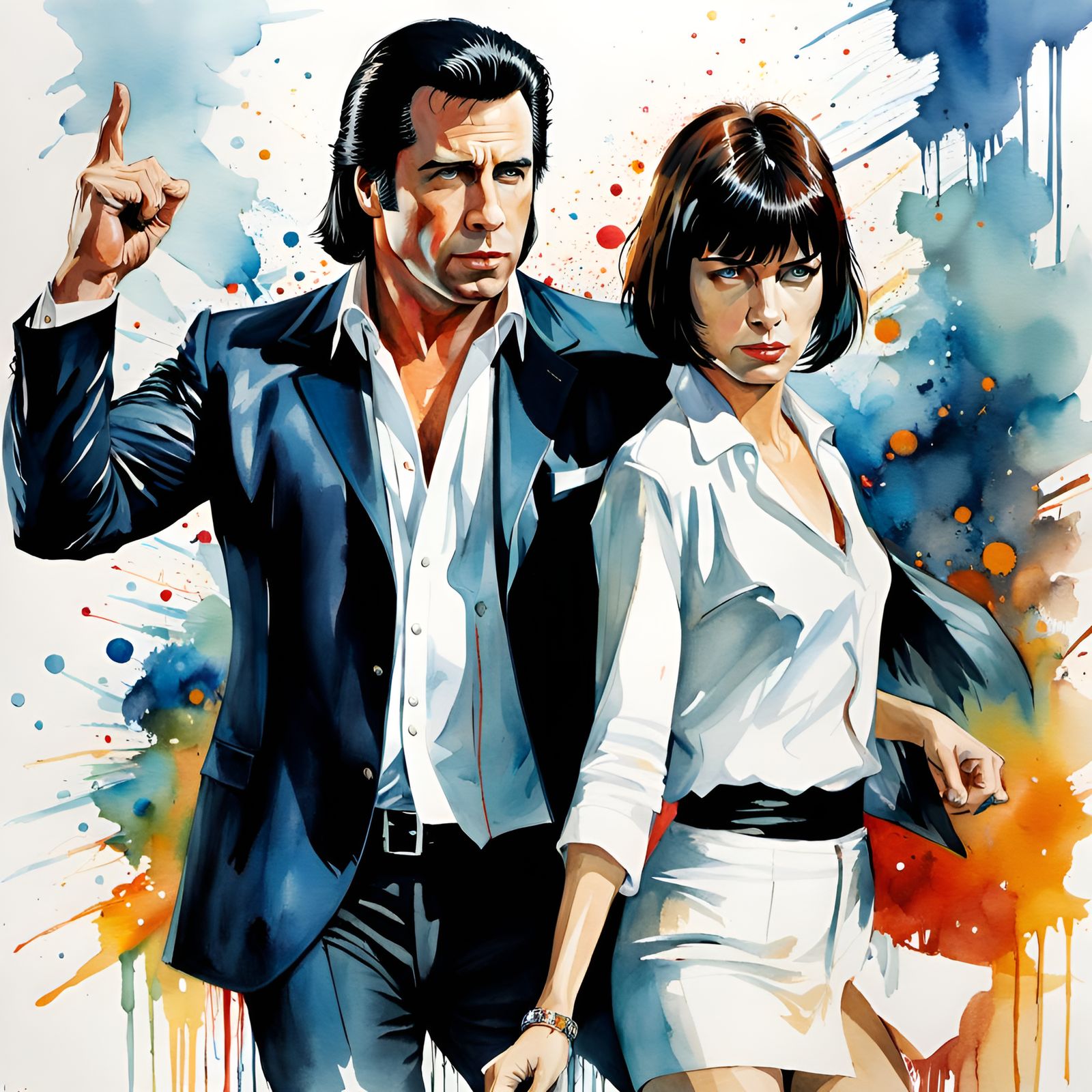 Vincent Vega and Mia Wallace dance scene in Pulp Fiction   by @Revenant_
