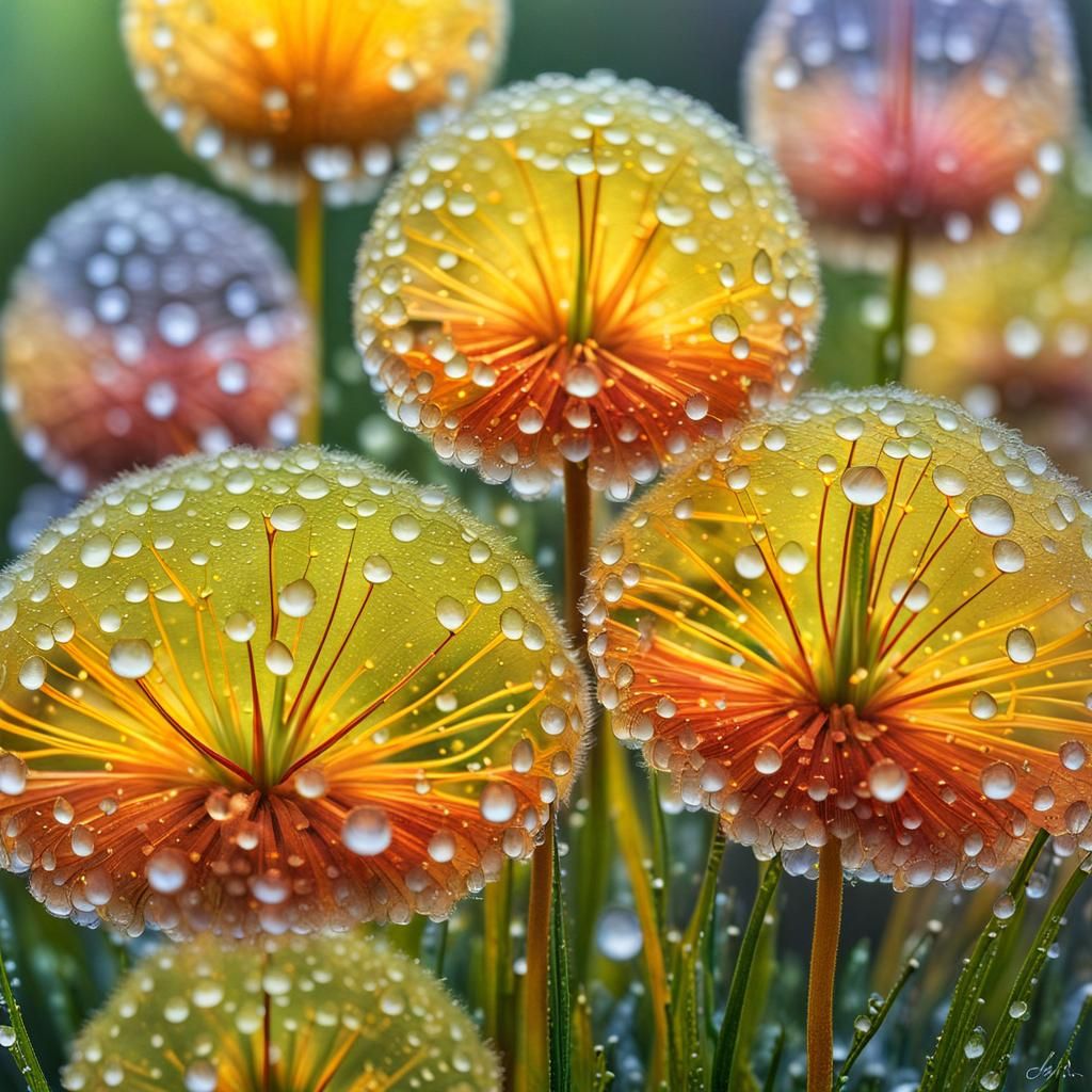 Dandelions at Dawn  by @BetaPrime