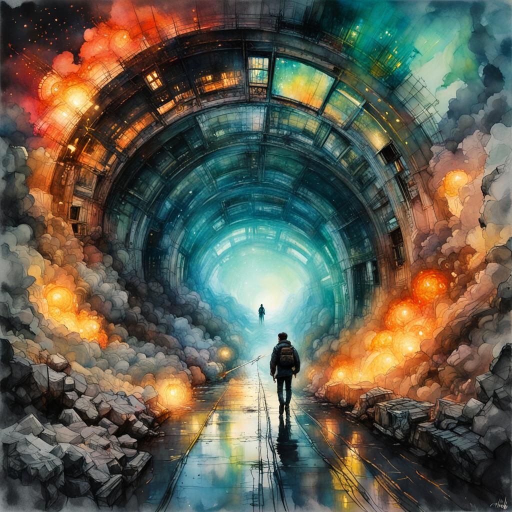 He'd been wrong, there was a light at the end of the tunnel,...
