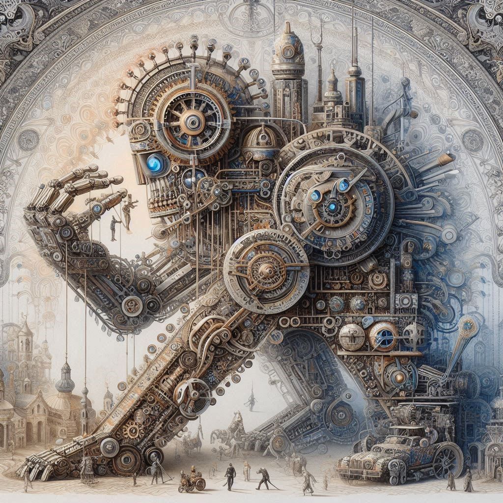 Mechanical automata still played on the difference between m...
