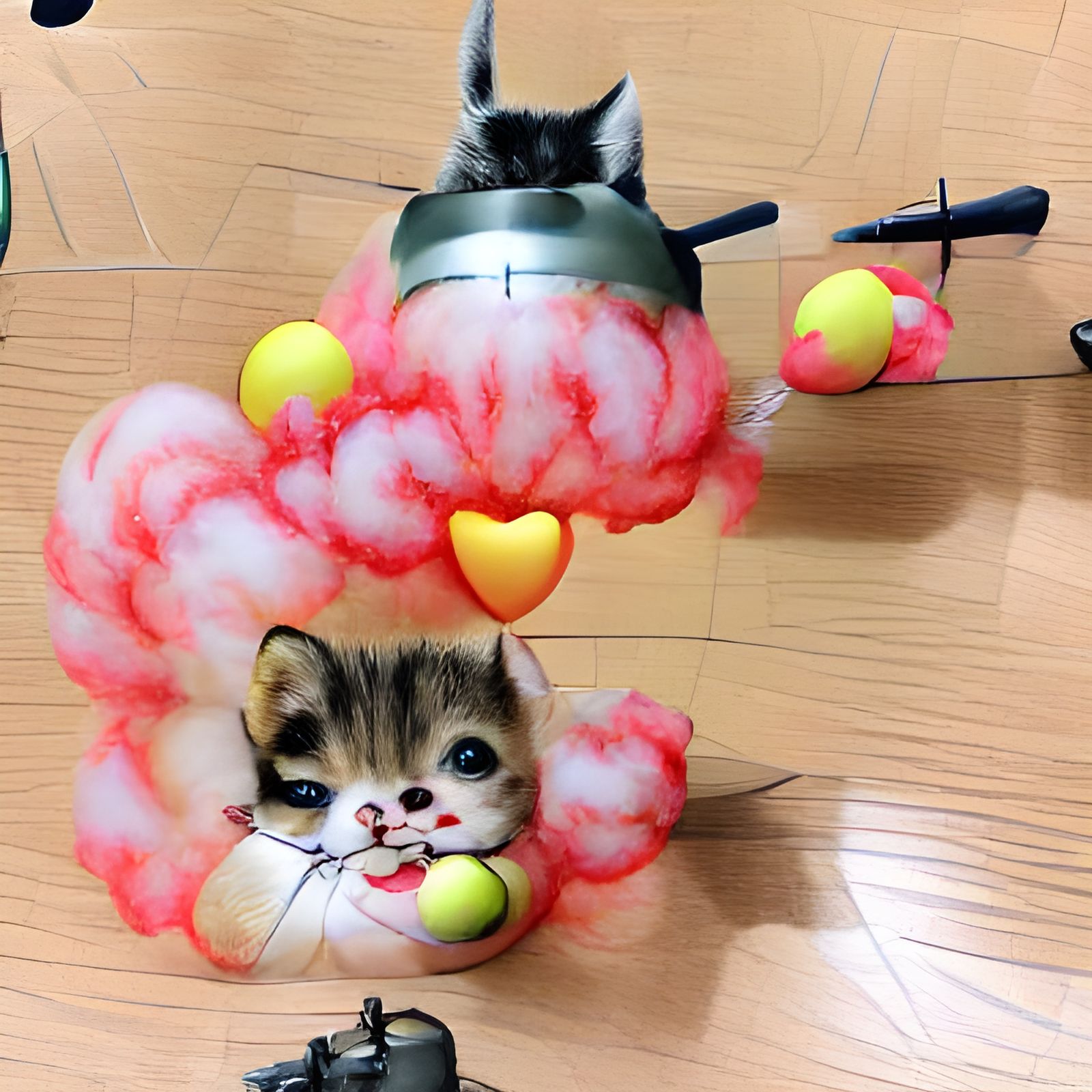 cute cat make bomb