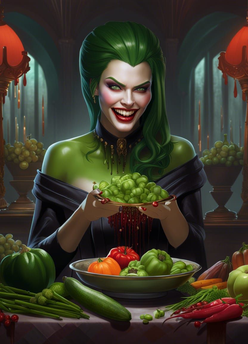 The vampire turned vegan and never looked back - AI Generated Artwork ...