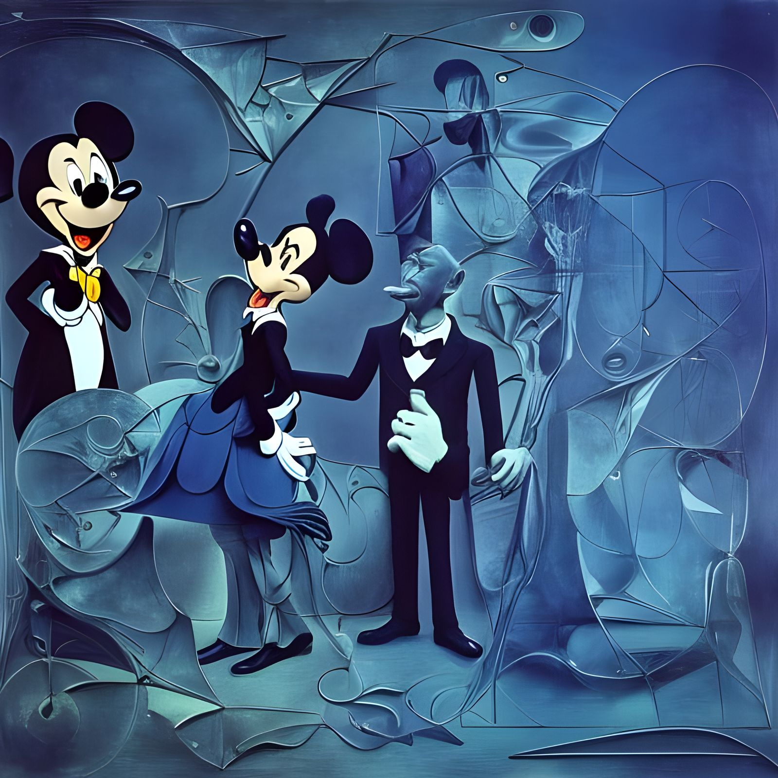 Mouse Making a Blue Movie
