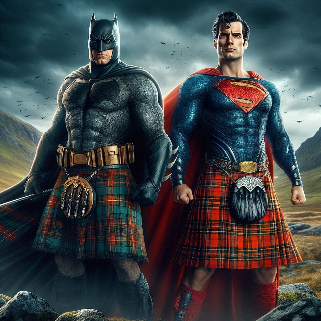 Superman and Batman as ancient Scots