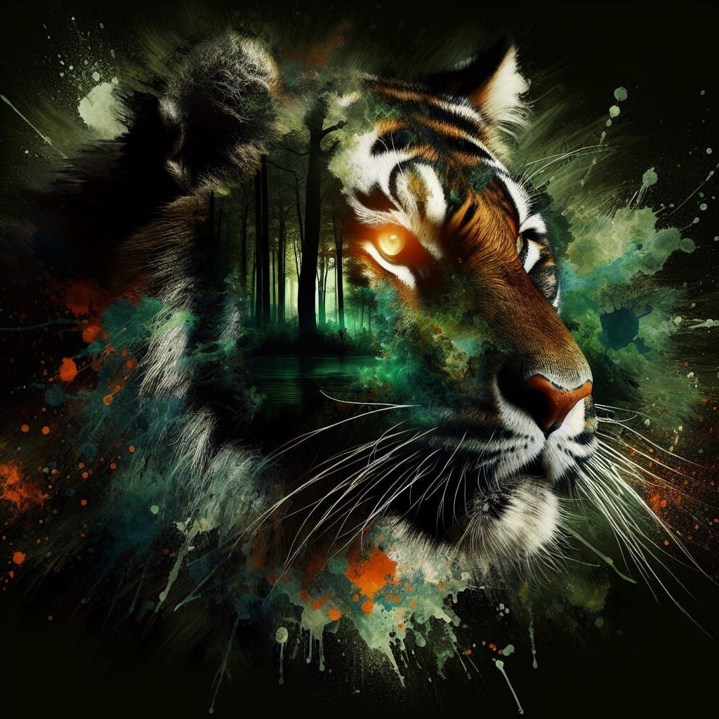 Tiger Forest Thinking  by @Alan