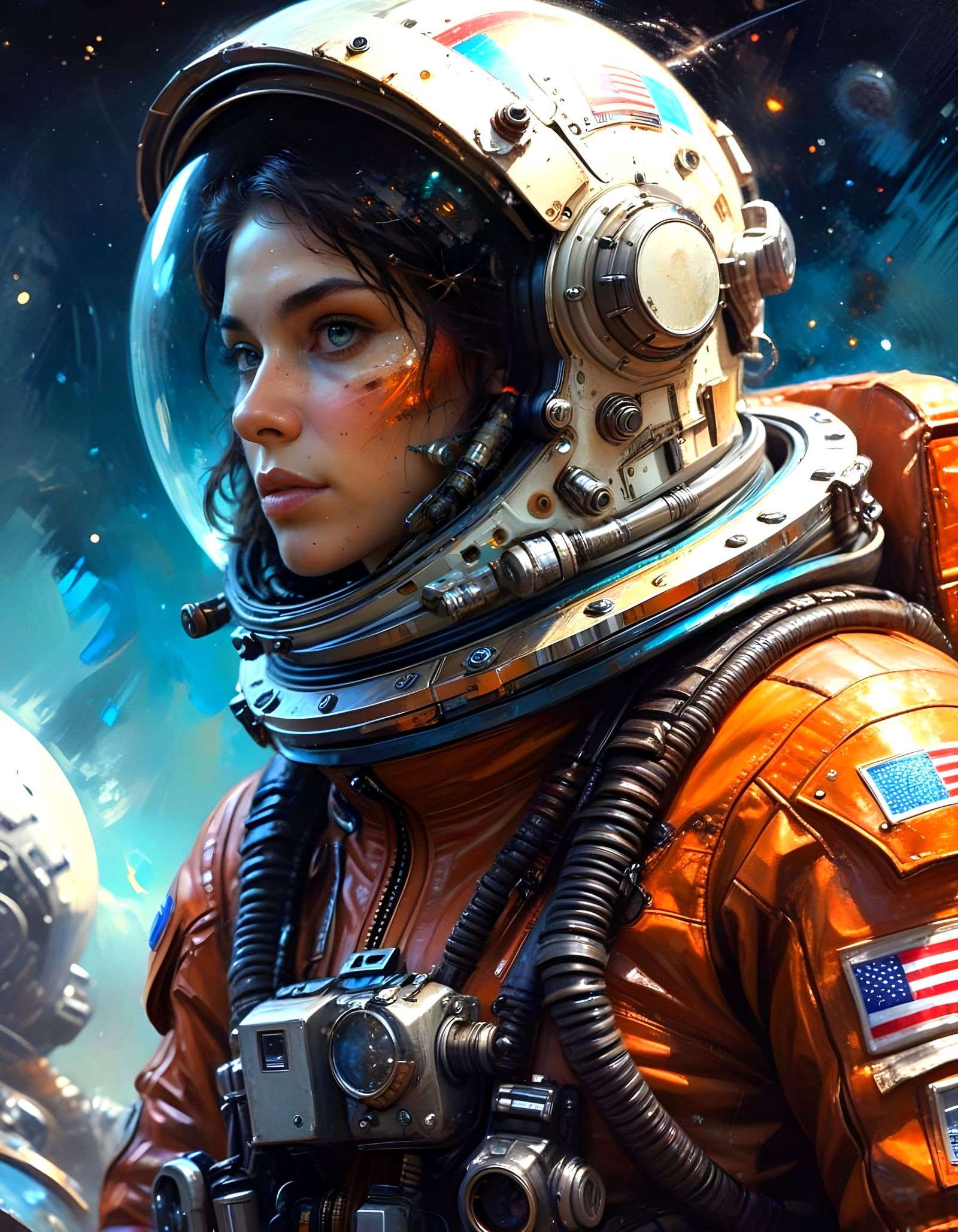 Female astronaut  by @HM