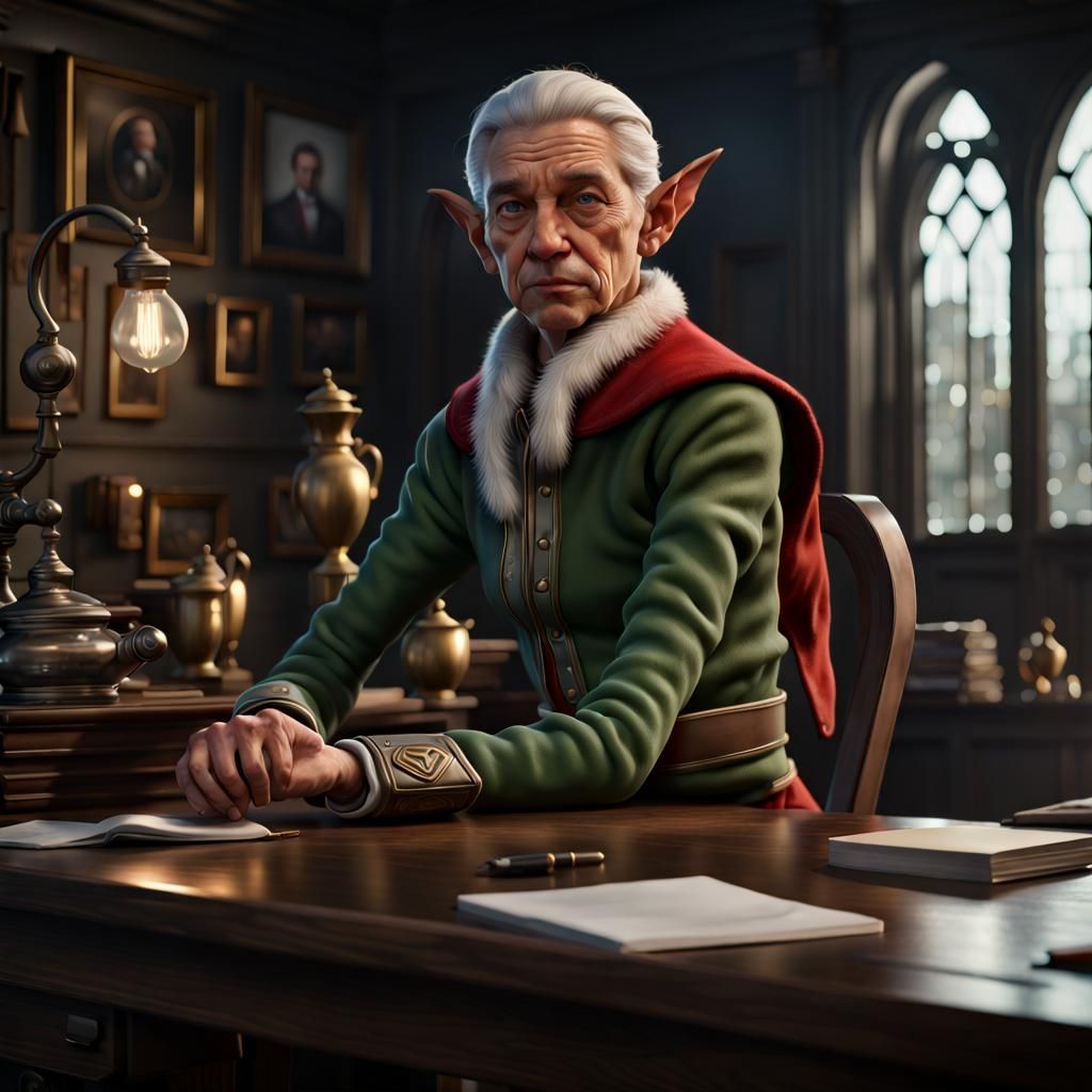 Elf Portrait   by @InferableCross7