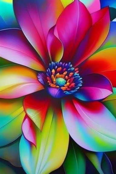 Flowers in vibrant colors by Artgerm :: hyperrealistic, hype...