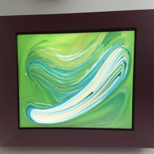 Pouring Ayrlic pour painting pouring pour art form framed