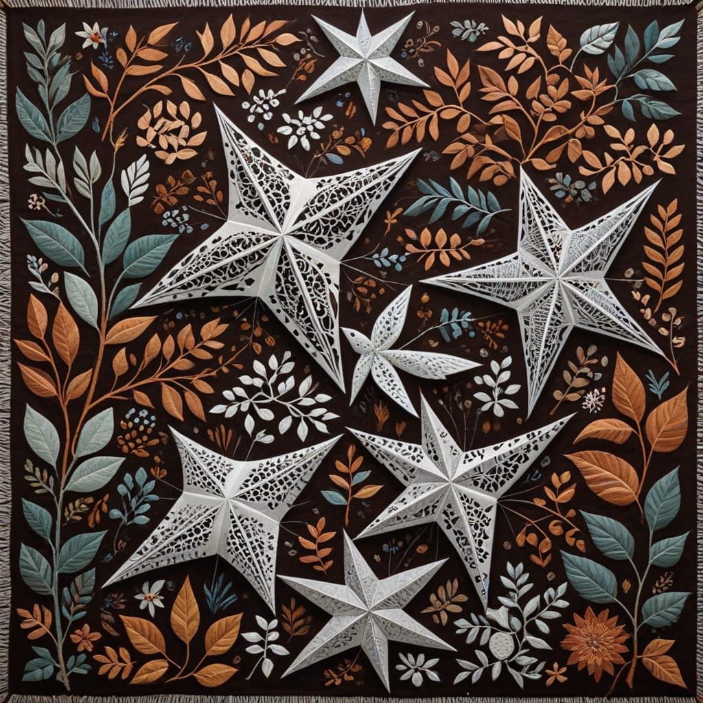 Earthly Embroidered Blanket in Rich Brown Tones