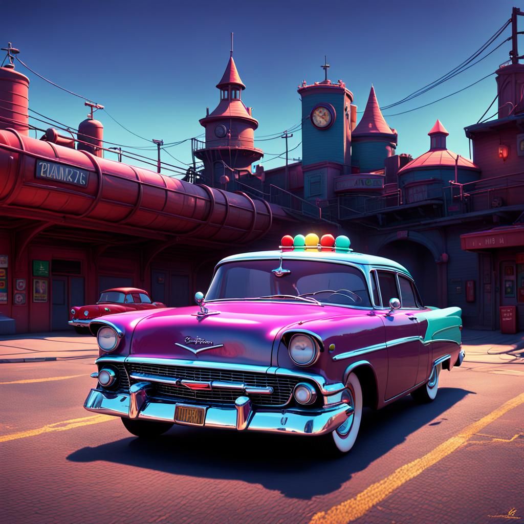 Christine car by Stephen king 1 - AI Generated Artwork - NightCafe Creator