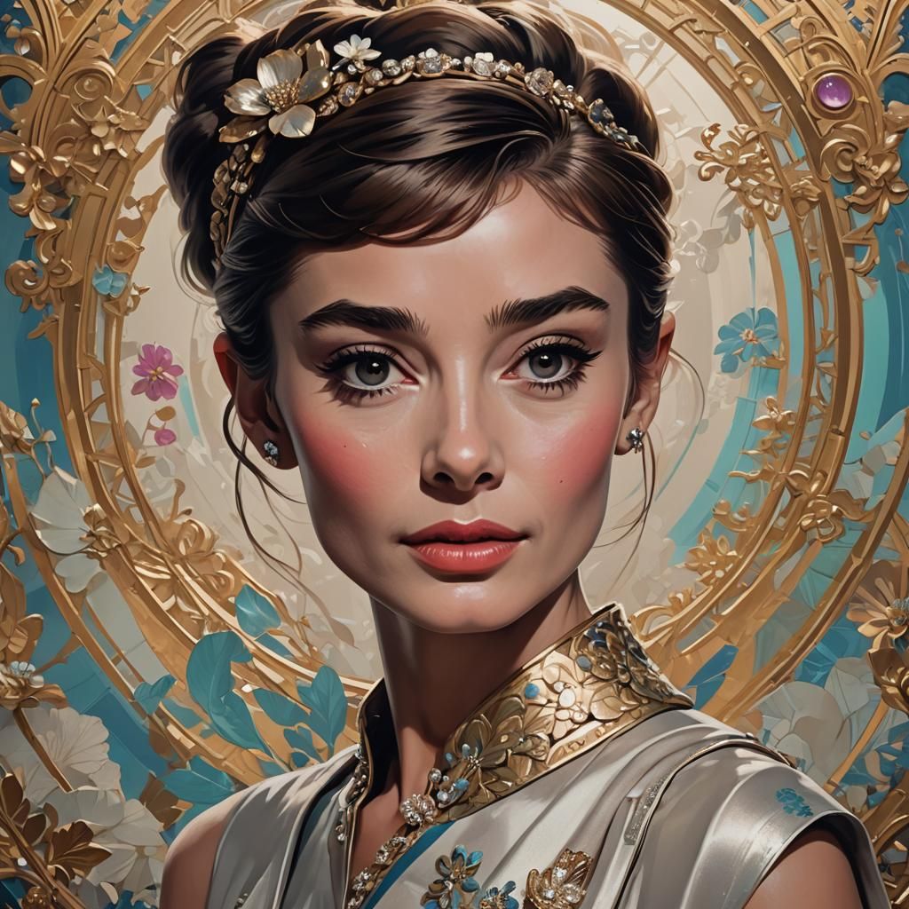 Audrey Hepburn in a scene from the Basa Murder.
