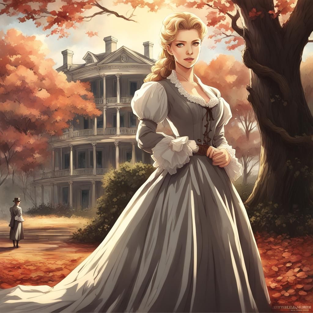 katheryn winnick in gone with the wind - AI Generated Artwork