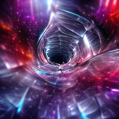 Inside of a wormhole.
